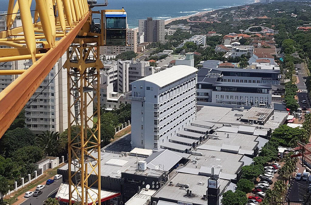 Taken from the jib of a Potain MDT 178 in Umhlanga KZN during a regular inspection of the crane.